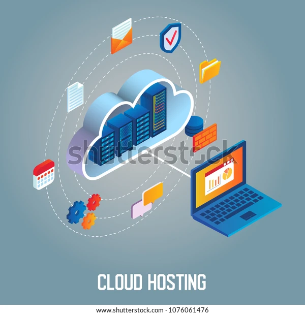 cloud hosting illustration